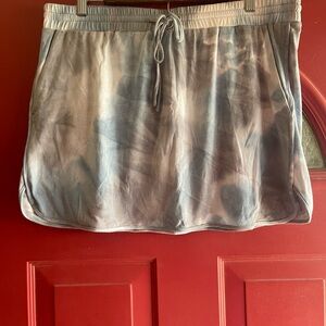 JOHNNY WAS CALME blue , grey, and white mini skirt. This is so buttery soft.